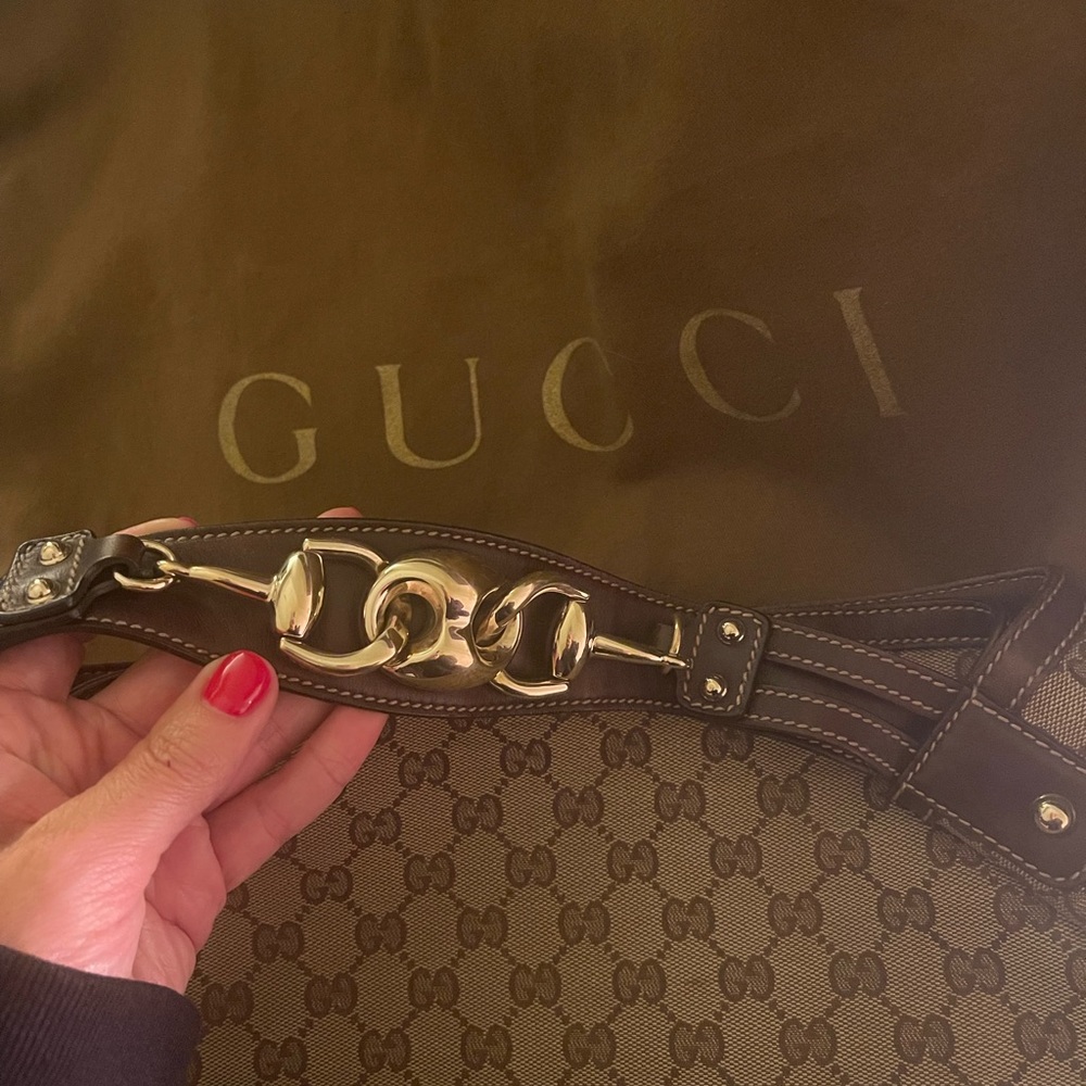 Authentic Gucci Monogram Medium Hobo Bag